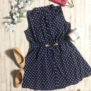 Always indigo dress navy white size 2xl lined